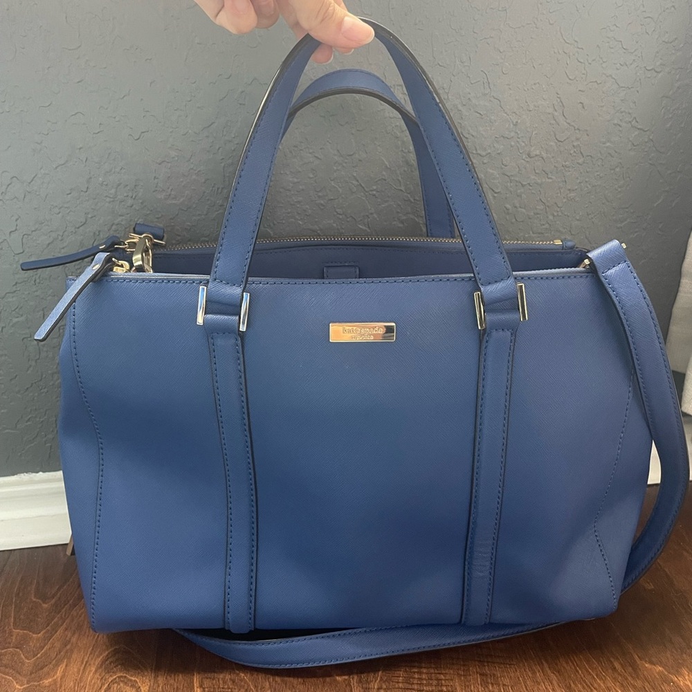 Kate Spade Blue Saffiano Handbag